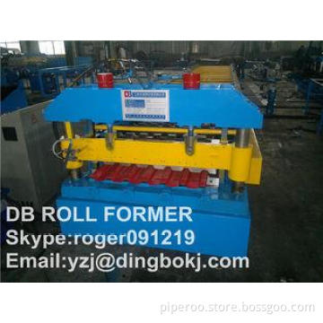 Trapezoid Roof Panel Roll Forming Machine With Chain Transm